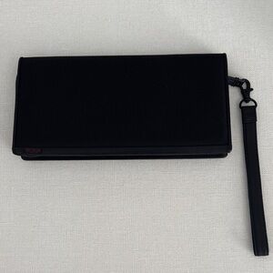 Tumi Black Wristlet Alpha Zip Around Travel Wallet